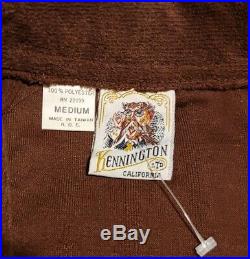 VTG NEW NOS 60s 70s Men SZ M Kennington CIGAR LOUNGE Terry Cloth v-neck Shirt
