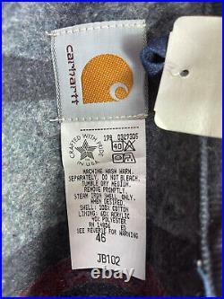 VTG NWT Carhartt USA Union Made JB102 Blue Duck Blanket Lined Jacket 46 or 2XL