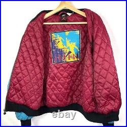 VTG Nike Air Jordan Wool Bomber Varsity Quilted Jacket 1990s 90s Swoosh Size XL