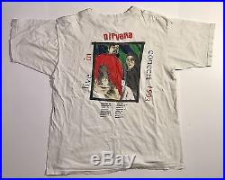 VTG Nirvana Live In Concert 1993 Tour Shirt Rare XL Double Sided Cobain