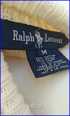 VTG Polo Ralph Lauren Crest Turtleneck Sweater Stadium P Wing Snowbeach