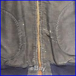 V RARE WW2 WWII USN NAVY DECK (ZIP) JACKET CONTRACT NXs 6463 SIZE 42 VINTAGE VTG