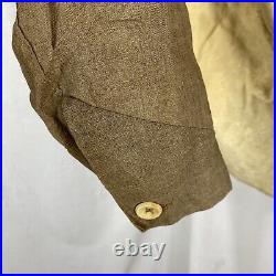 Vintage 1880s Pure Linen French Fencing Jacket Buckle Back Workwear