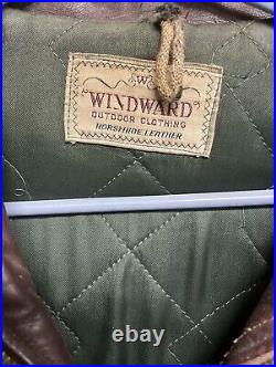 Vintage 1900s Windward Horsehide Leather Motorcycle Jacket RARE