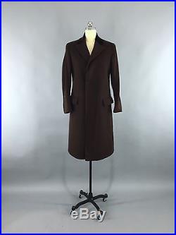 Vintage 1910s 1920s Brown Wool Men's Chesterfield Coat by BeeKay St. Louis