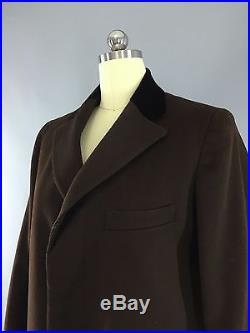 Vintage 1910s 1920s Brown Wool Men's Chesterfield Coat by BeeKay St. Louis