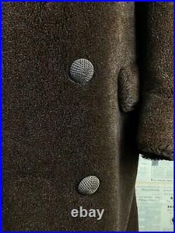 Vintage 1920's 1930's Alpaca mens teddy bear motoring coat overcoat size 38 long