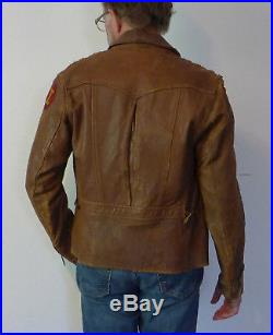 Vintage 1920s 1930's Capeskin leather aviator flight jacket