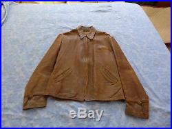 Vintage 1920s 1930's Capeskin leather aviator flight jacket