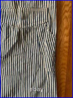 Vintage 1920s 1930s 1940s Tootle Express Stripe Railroad Overalls Workwear Rare