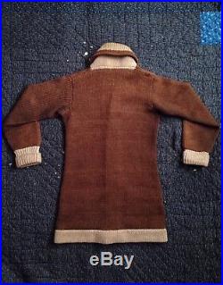 Vintage 1920s 1930s Shawl Collar Wool Varsity Sweater Two Tone Cardigan