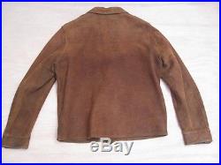 Vintage 1920s 1930s Suede Leather A-1 Aviator Motorcycle Jacket Size MEDIUM