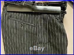 Vintage 1930's 1940's wool striped morning suit trousers size 30