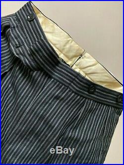 Vintage 1930's 1940's wool striped morning suit trousers size 30