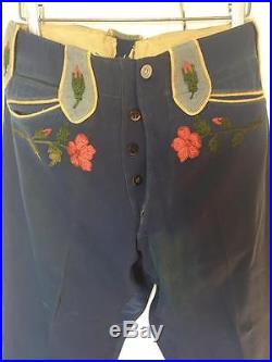 Vintage 1930's / 40's Fay Ward 2 Piece Gabardine Western Suit Small Beautiful