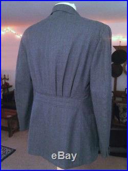 Vintage 1930s 1940s (Dated 3-15-41) BELTED-BACK Suit Jacket Sport Coat