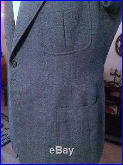 Vintage 1930s 1940s (Dated 3-15-41) BELTED-BACK Suit Jacket Sport Coat