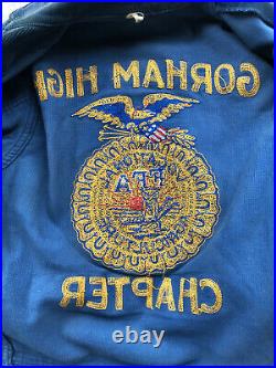 Vintage 1930s 40s FFA Embroidered Jacket Gorham Maine Universal Uniform Snap Vtg