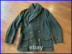 Vintage 1930s CCC Shawl Collar Wool Jacket size 40 Civilian Conservation Corps