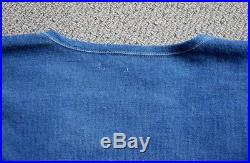 Vintage 1940s British Army Broad Arrow Indigo Wool Short Sleeve Undershirt