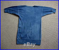Vintage 1940s British Army Broad Arrow Indigo Wool Short Sleeve Undershirt