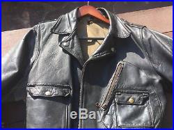 Vintage 1940s Horsehide Leather Harley Davidson Motorcycle Jacket