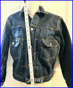 Vintage 1950 Rare Levi's denim jacket Selvedge USA Signed Rossire