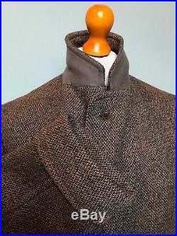 Vintage 1950's 1960's daks tweed overcoat size 38