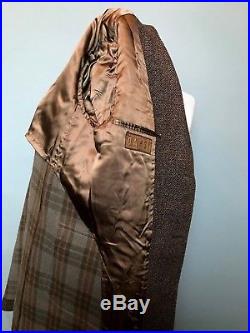 Vintage 1950's 1960's daks tweed overcoat size 38