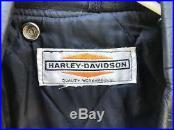 Vintage 1950’s HARLEY-DAVIDSON Black Horsehide Leather Motorcycle Jacket 44