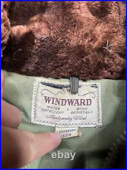 Vintage 1950's Montgomery Ward Windward Commando Cloth Jacket Rare