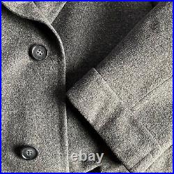 Vintage 1950s 1960s Hughes & Hatcher Gray Cashmere Wool Overcoat