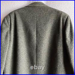 Vintage 1950s 1960s Hughes & Hatcher Gray Cashmere Wool Overcoat