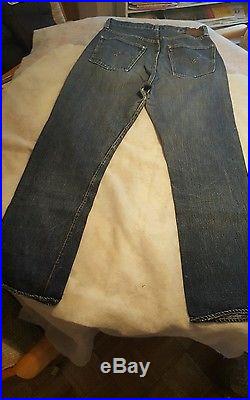 Vintage 1950s 60’s Levis Big E 501 Button Fly Denim Jeans Hidden Selvedge