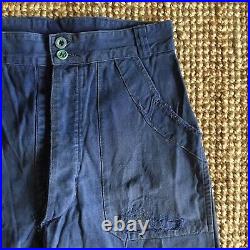 Vintage 1950s Air France French Distressed Chore Workwear Trousers Pants W30