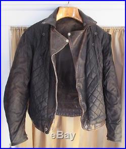 Vintage 1950s Buco brown leather J-24-H motorcycle JACKET rare version! Size 42