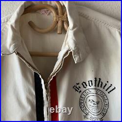 Vintage 1950s Champion Foothill College Cotton Jacket Distressed Rockabilly M L