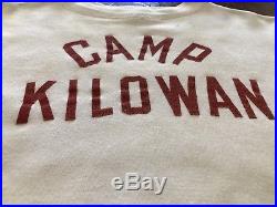Vintage 1950s Champion Sweatshirt Running Man Label Camp Kilowan Small Size