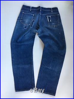 Vintage 1950s FOREMOST Redline Selvedge Jeans Size 34 X 31
