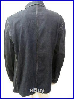 Vintage 1950s Montgomery Ward Pioneer Denim Railroad Chore Jacket Size L/XL