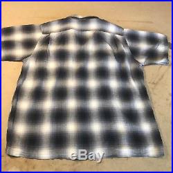 Vintage 1950s Rayon Rockabilly Shirt Plaid M L