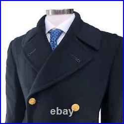 Vintage 1953 Jacob Reeds Sons Mens Size 40 US Navy Overcoat Wool Heavy TINY FLAW
