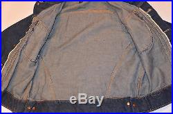 Vintage 1954 Sears Roebucks Denim Jacket! Deep Color! 11 Oz Coarse Weave 40-42