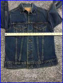 Vintage 1960's Levis Men Size 38 Denim Jacket Big E Type III 2-Pocket 70505-0217