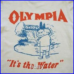 Vintage 1960's OLYMPIA BEER It's The Water Tumwater Brewing t-shirt M