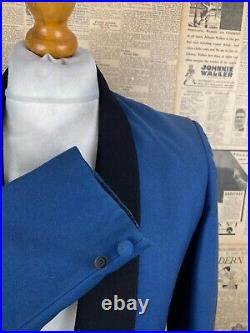 Vintage 1960's blue' Beever' drape coat / uniform size 36 long