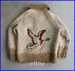 Vintage 1960s Cowichan Deer Sweater Rockabilly sz XL