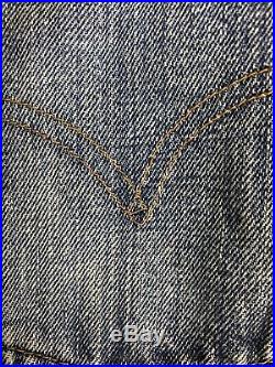 Vintage 1960s LEVI'S Big E 501 Denim JEANS 36 X 30 Selvedge Button Fly USA Pants