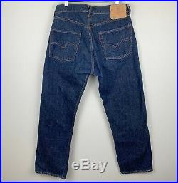 Vintage 1960s Levi's Big E Red Line Selvedge 501 Jeans 33 x 30 (actual 32 x 28)