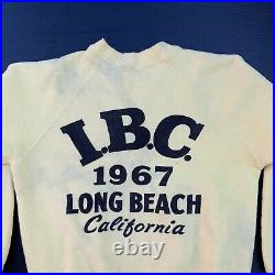 Vintage 1967 sweatshirt long beach ca 60s yellow m 50s
